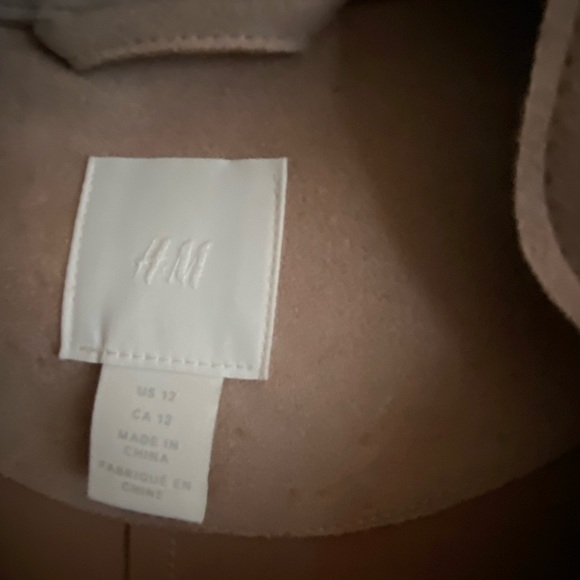 Suede like long coat for spring- pink - new -size 12 - Picture 2 of 4